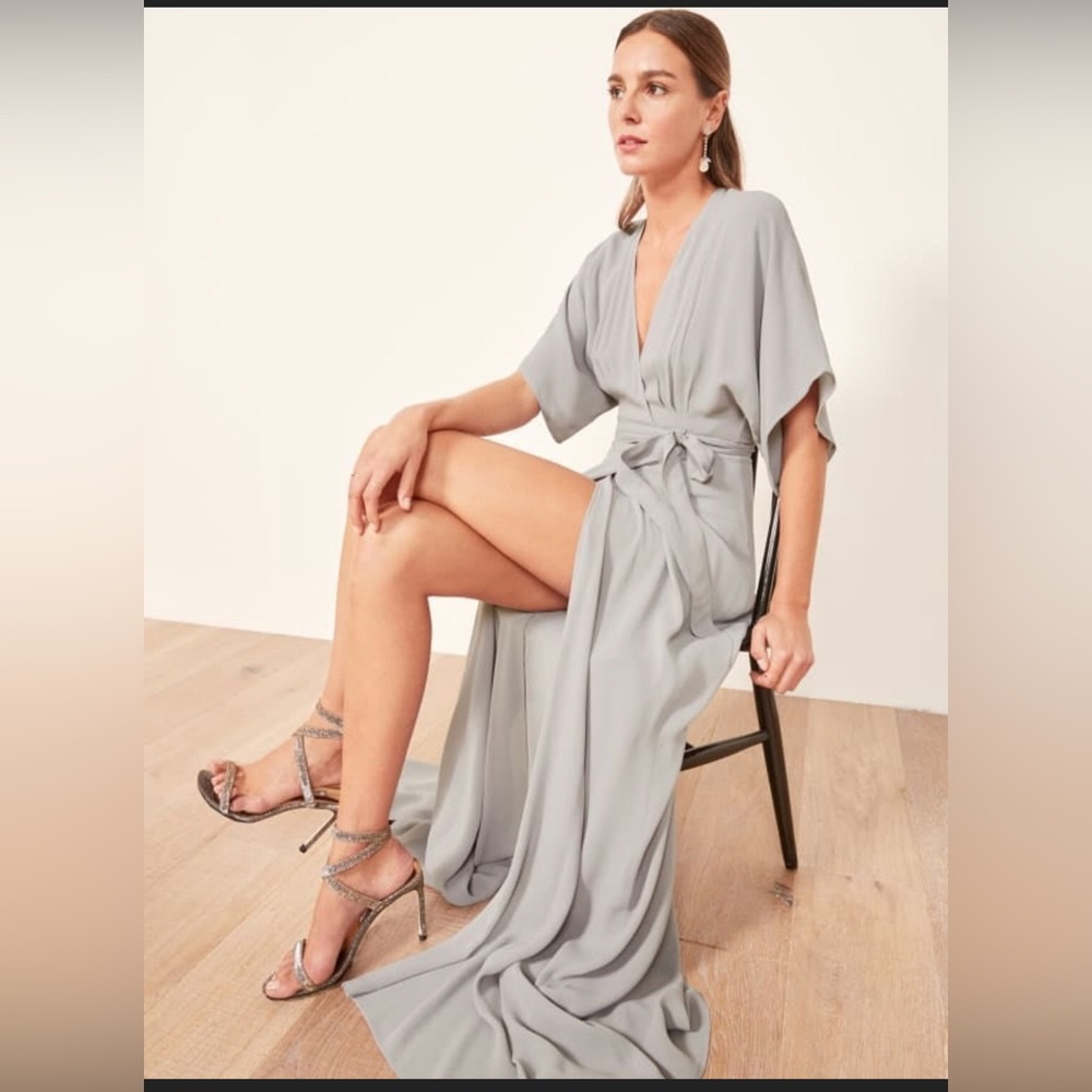 Reformation Winslow Sage Green Maxi Dress